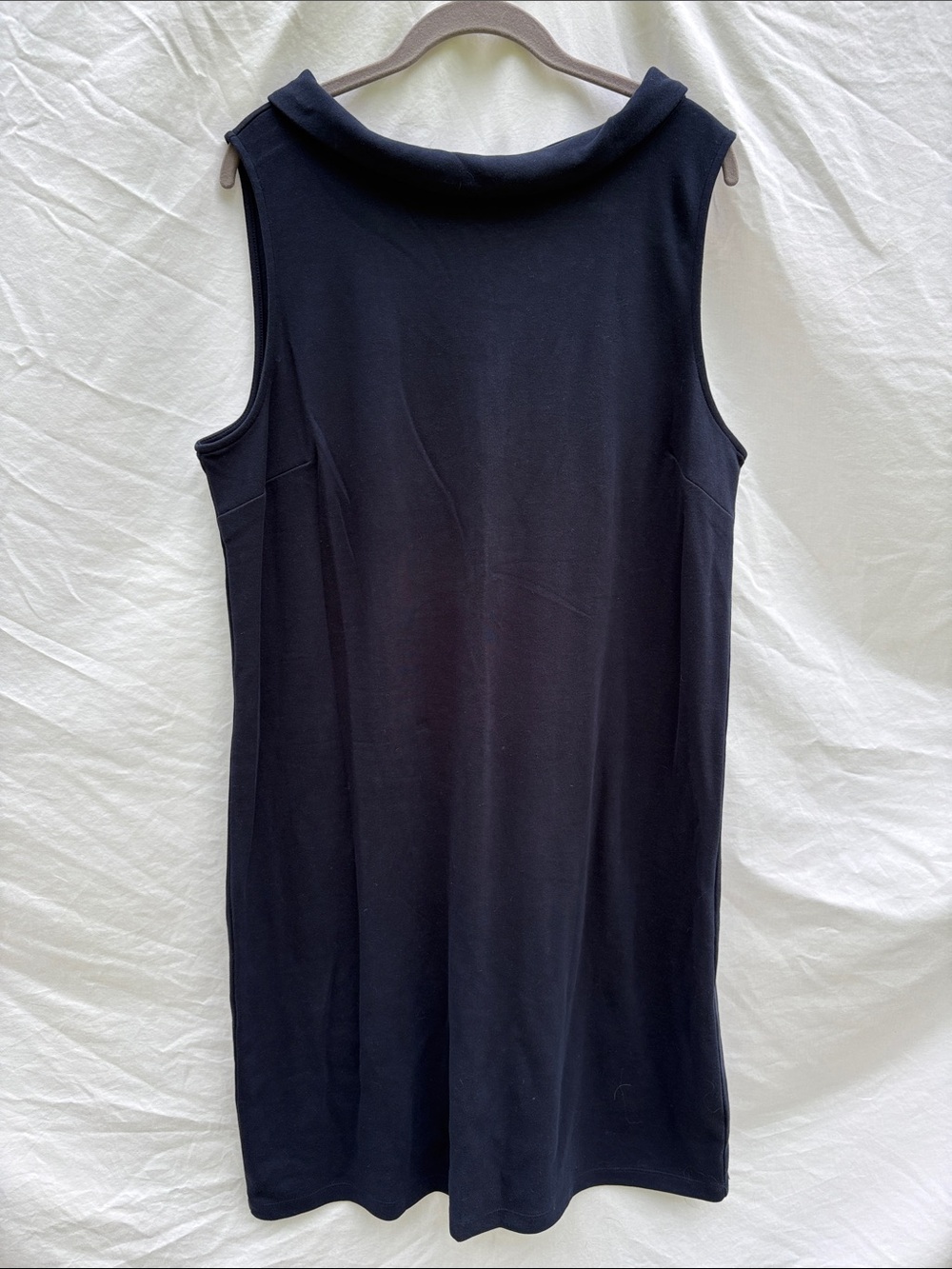 Talbots Navy Sleeveless Cowl Neck Midi Dress